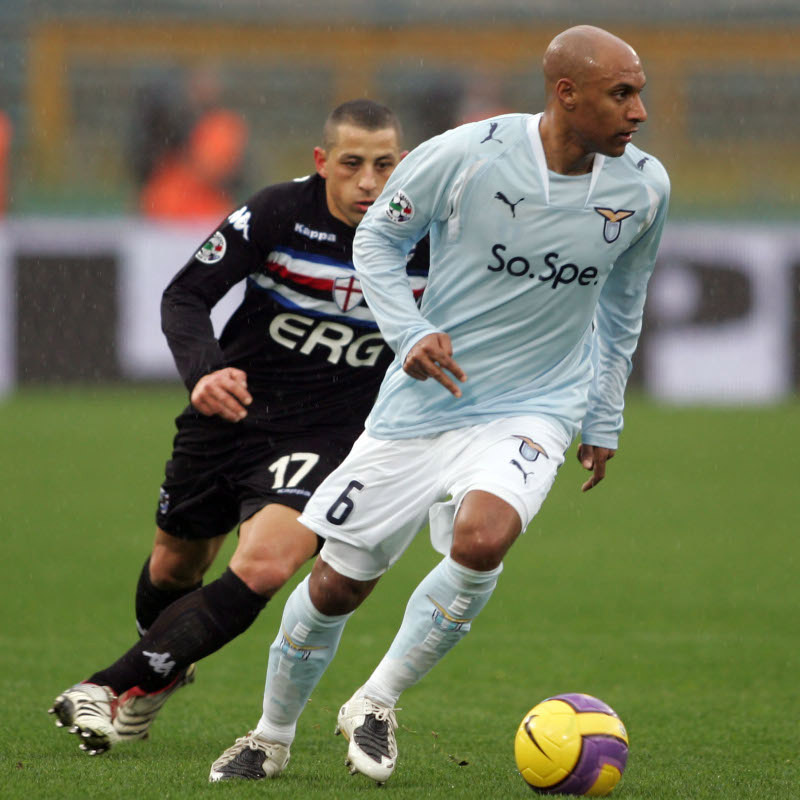 Prima partita al mio ritorno alla Lazio nel 2008 in provenienza dal Manchester city